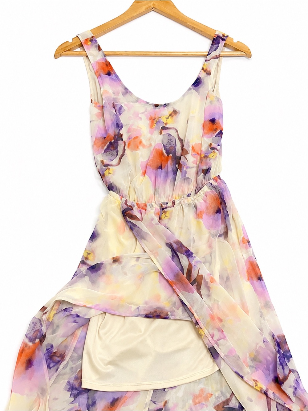 Show Me Your Mumu Floral Maxi Dress Boho Wedding Guest Flowy Watercolor NWT M - Picture 4 of 9